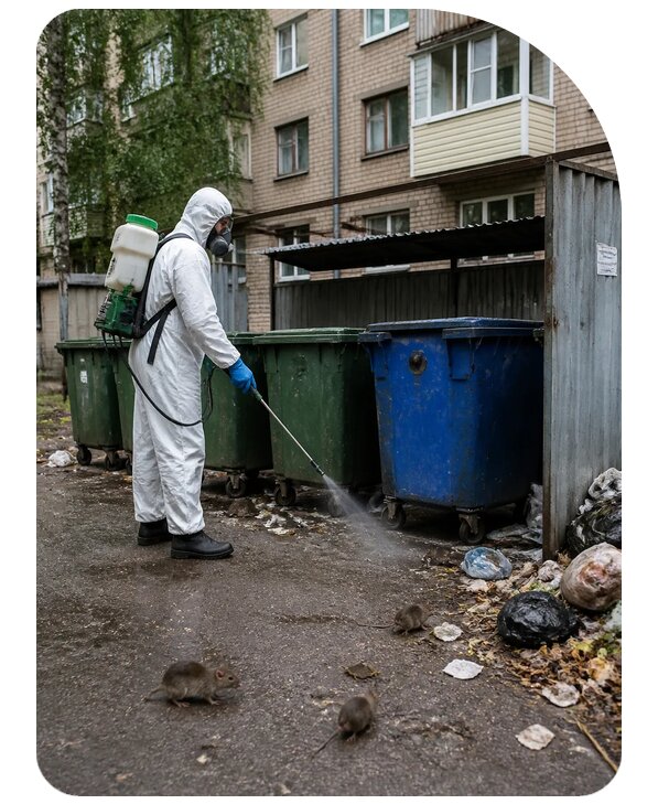 Дератизация контейнерной площадки в Конаково по цене от 3041 р. | Сенат-Кнк