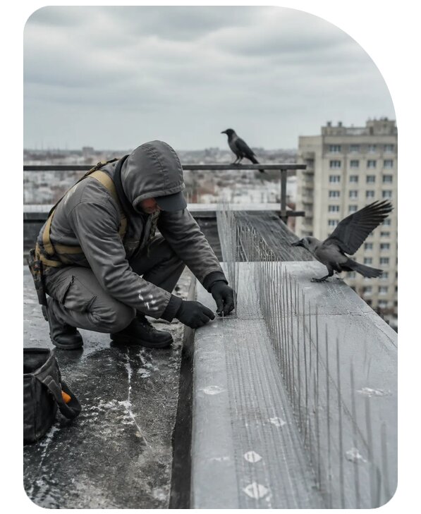 Защита от ворон под ключ в Конаково по цене от 5069 р. | Сенат-Кнк